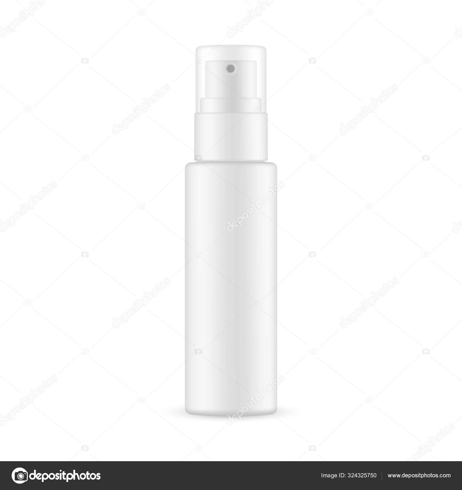 Download Plastic Spray Bottle Transparent Cap Mockup Isolated White Background Vector Stock Vector Evgeniyzimin Vector Image By C 324325750