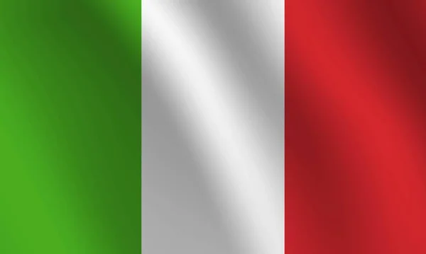 Italienische Nationalflagge Vektorillustration — Stockvektor