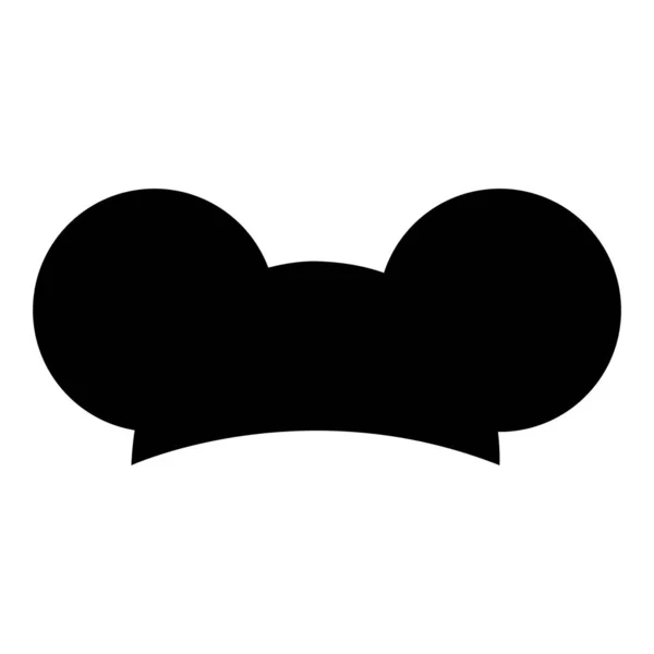 Black Mouse Ears Icon Isolated White Background Vector Illustration Vector Graphics