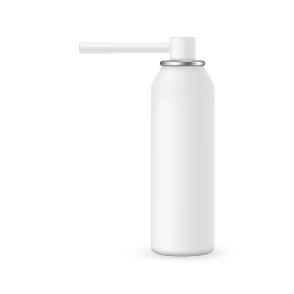Throat Spray Bottle Mockup Isolated White Background Vector Illustration — Stock Vector