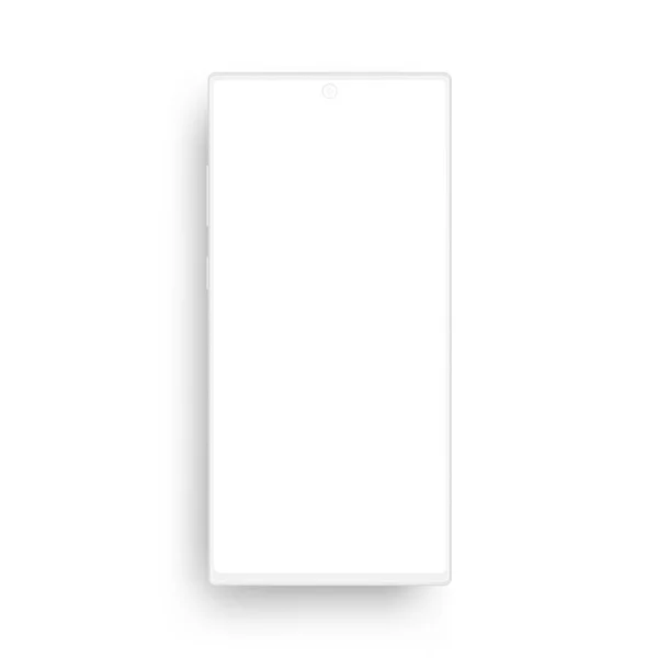 Διακόσμηση Πηλό Smartphone Απομονώνονται Λευκό Φόντο Κινητό Τηλέφωνο Κενή Οθόνη — Διανυσματικό Αρχείο