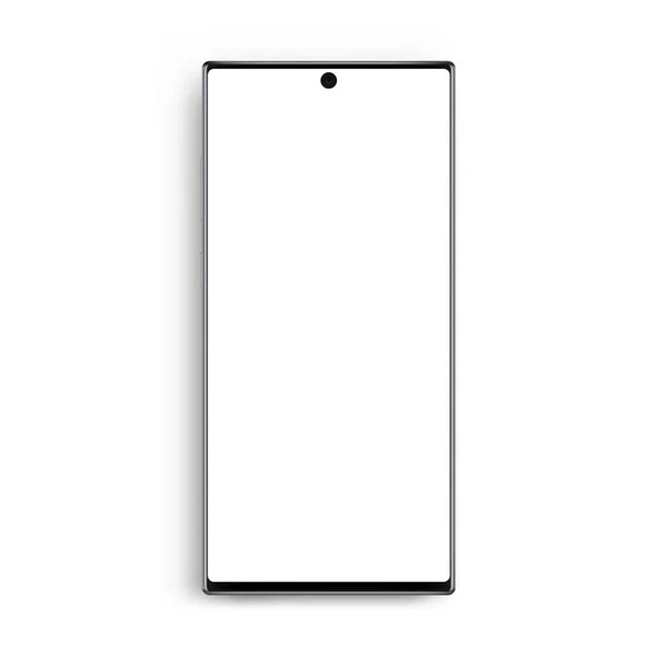 Mockup Cellulare Moderno Senza Cornice Isolato Sfondo Bianco Telefono Cellulare — Vettoriale Stock