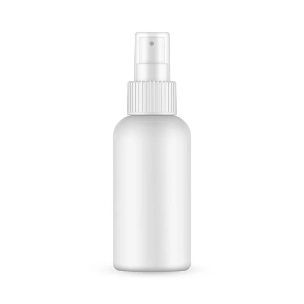 Spray Fles Met Transparante Dop Mockup Geïsoleerd Witte Achtergrond Vooraanzicht — Stockvector