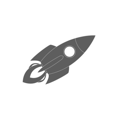 Roket, modern düz simgesi