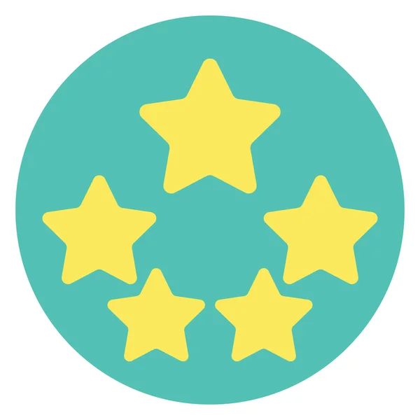 リフレクション付き5つ星製品品質評価 — ストックベクタ