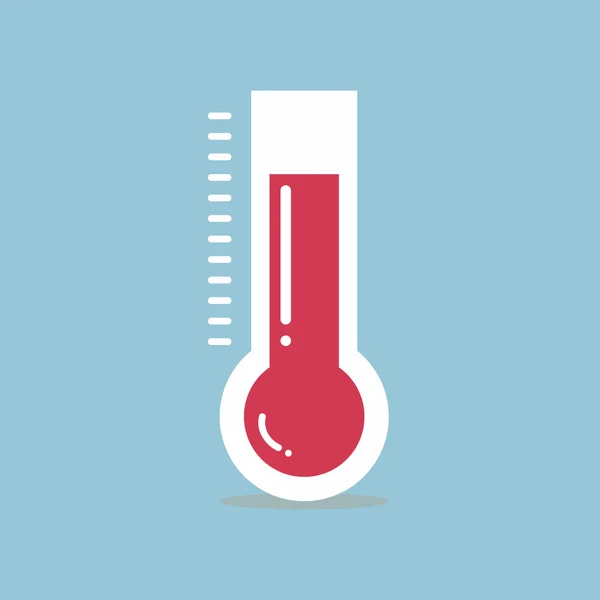 Rote Thermometer mit unterschiedlichen Niveaus — Stockvektor