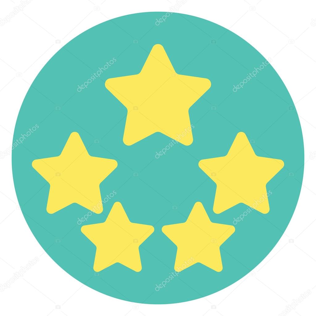 Five Star Product Quality Rating With Reflection