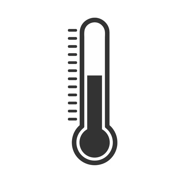 평면 스타일과 온도계 아이콘, 의료 thermom 온도계 — 스톡 벡터