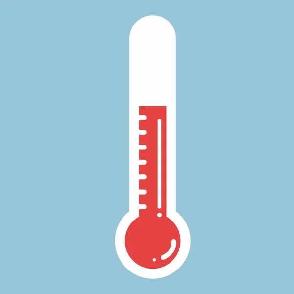 Thermometers in vlakke stijl en thermometer pictogram, medische thermom — Stockvector