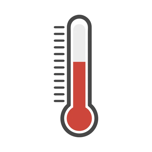 Thermometer im flachen Stil und Thermometer-Symbol, medizinische Thermometer — Stockvektor