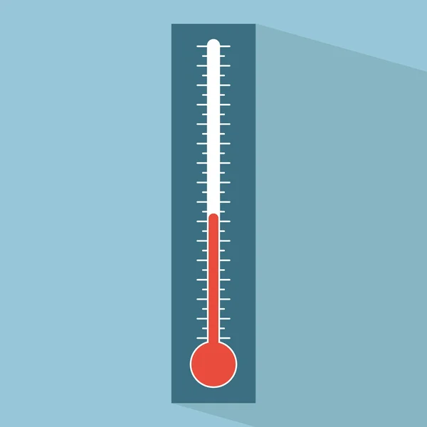 Thermometer im flachen Stil und Thermometer-Symbol, medizinische Thermometer — Stockvektor