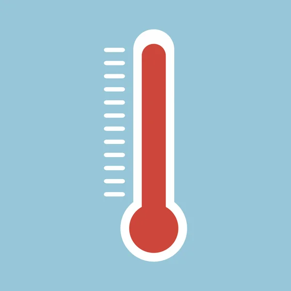 Thermometers in vlakke stijl en thermometer pictogram, medische thermom — Stockvector