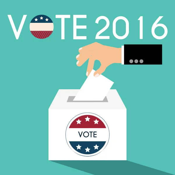 Caixa de votação do Dia das Eleições Presidenciais. Ele Simbólico da Bandeira Americana —  Vetores de Stock