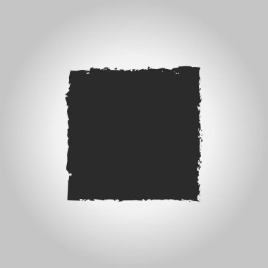 Siyah arka plan üzerine kare simge vektör.