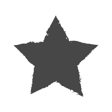 Klasik yıldız simgesi gri arka plan üzerinde vektör