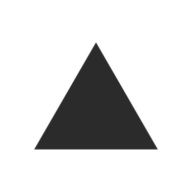 Vektör gri/beyaz arka plan üzerinde üçgen simgesinin