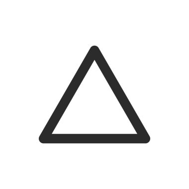 Vektör gri/beyaz arka plan üzerinde üçgen simgesinin