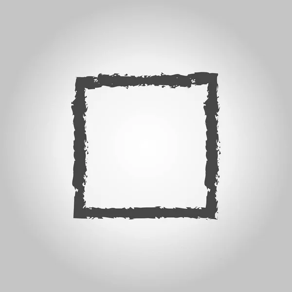Vektor des quadratischen Symbols auf schwarzem Hintergrund. — Stockvektor
