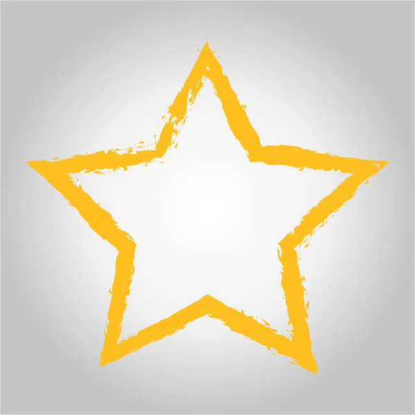 Vektor des Goldsternsymbols auf grauem Hintergrund — Stockvektor