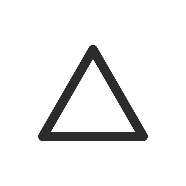 Вектор значка трикутника на сіро-білому тлі — стоковий вектор