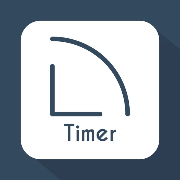 Timer-Ikone im flachen Stil. — Stockvektor