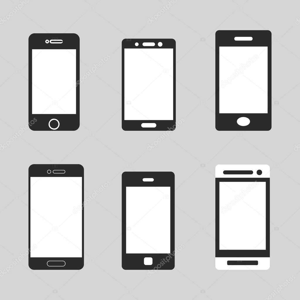 smartphone icon set,vector
