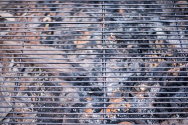 Bir Barbekü ızgara görünümünü yüksek açı rendeleyin.