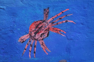 Kırmızı yengeç grafiti