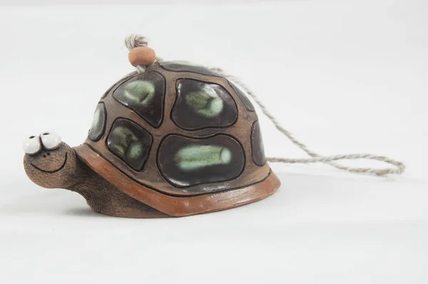 Ceramic brown turtle — Stock Photo, Image