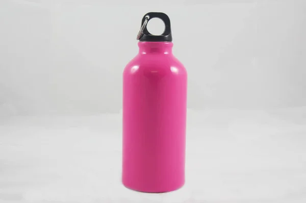 Pink metallic bottle — Stock Photo, Image