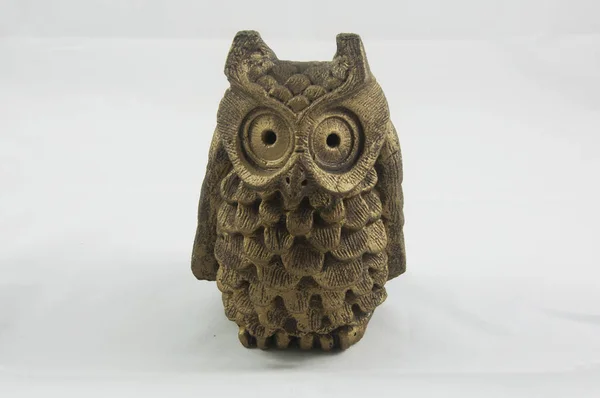 A bronze owl paperweight — Stock Photo, Image