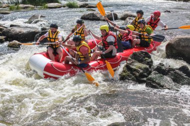 İnsanlar whitewater rafting, Grup