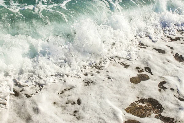Σύνθεση Παραλίας Χρυσή Άμμος Και Θαλασσινό Αφρό Μοτίβο Παραλία Φόντο — Φωτογραφία Αρχείου