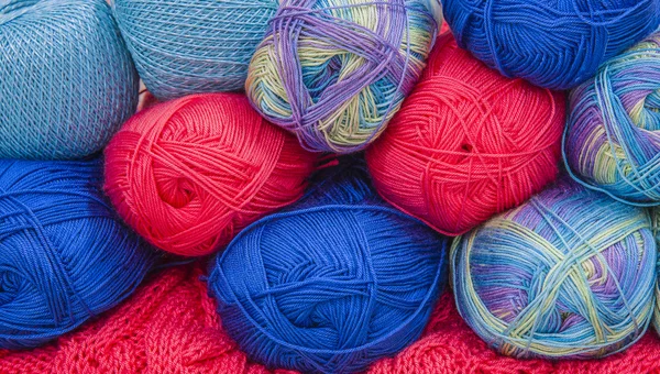 Wool colourful, cotton — Stock Photo, Image