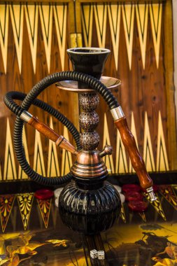 Geleneksel nargile görünümünü yakın çekim