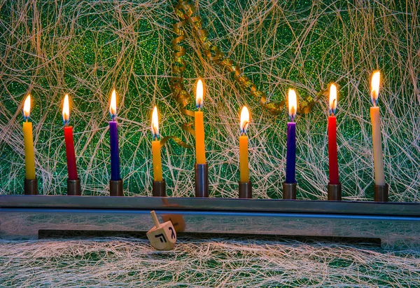 Hanukkah a zsidó fesztivál a fények — Stock Fotó