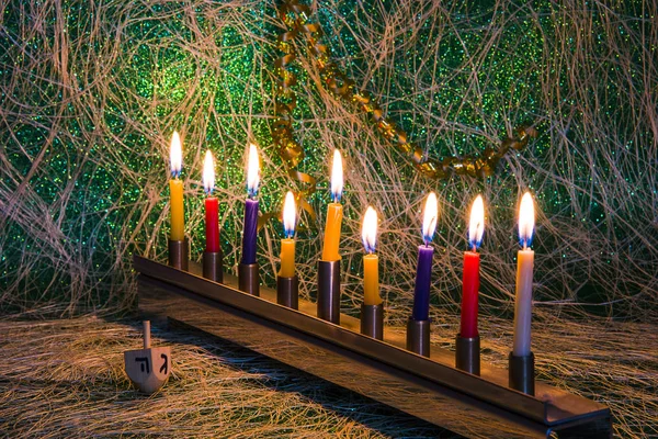 Hanukkah, 빛의 유태인 축제 — 스톡 사진