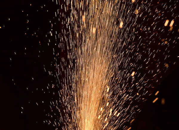 Sparks from Welding, fireworks from the plasma welding