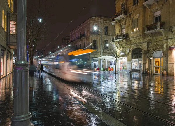 Kudüs, İsrail hafif raylı tramvay tren. olduğunu
