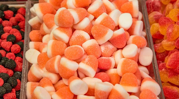 Fargerike Jelly-godterier og gele – stockfoto
