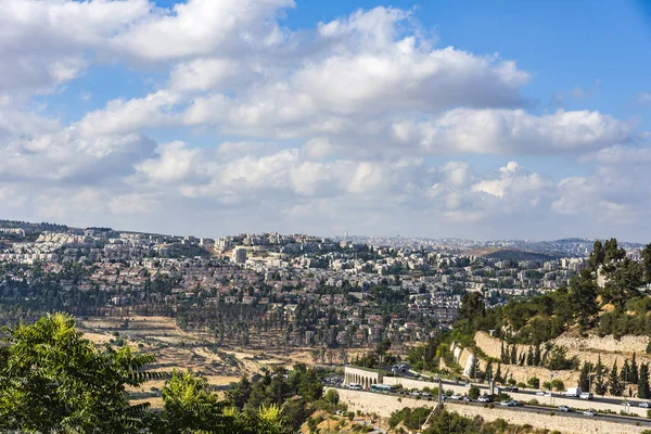 Jeruzaléma nové rezidenční čtvrti nové Panorama — Stock fotografie