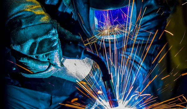 工业钢焊机厂技术, — 图库照片