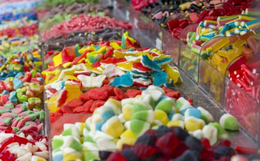 Çeşit çeşit şekerleme. Üst Manzara. Jöleli şekerler.