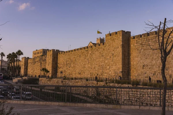 Muur Rond Oude Stad Jeruzalem Muur Van Oude — Stockfoto