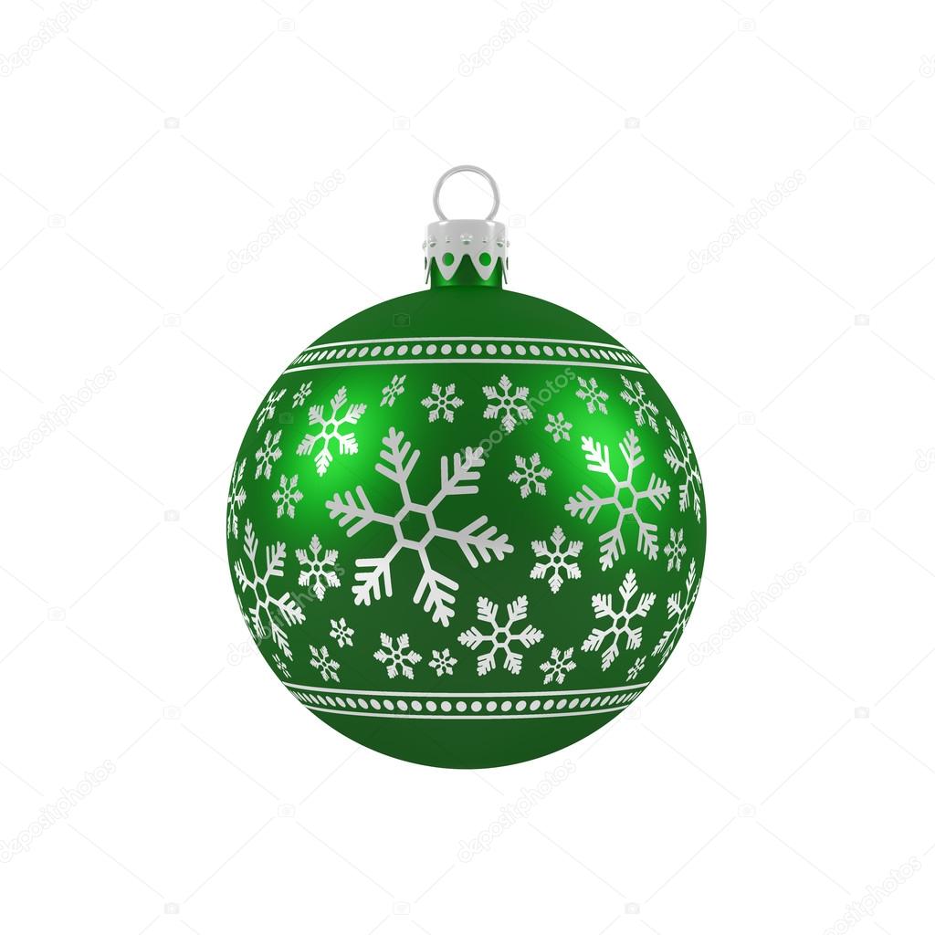 Bola de natal verde e prata