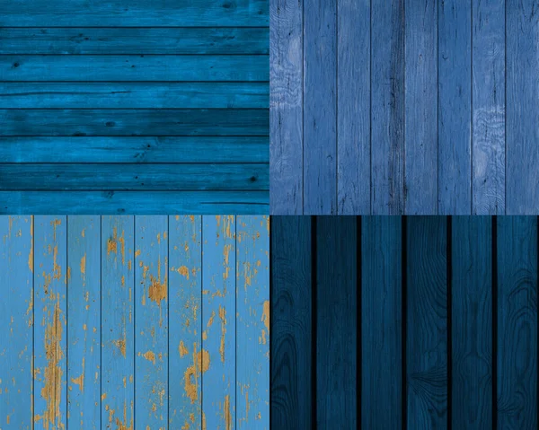 Синий Деревянный Пол Старинной Текстуры Фон — стоковое фото