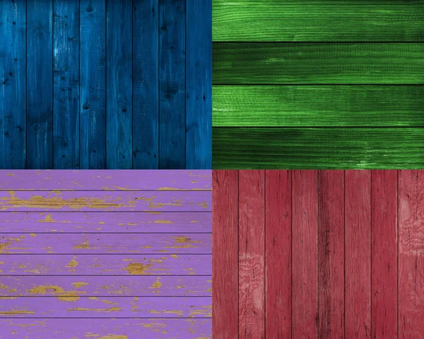 Wood Vintage Floor Various Colors Background Texture — Stock Photo, Image