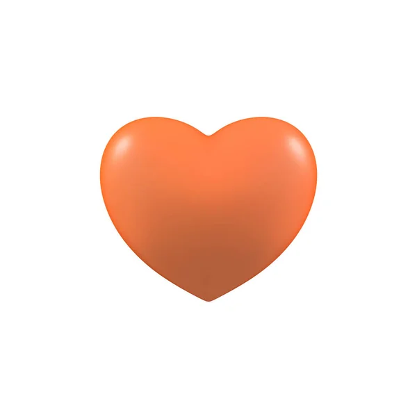Srdce Láska Oranžová Ilustrace — Stock fotografie