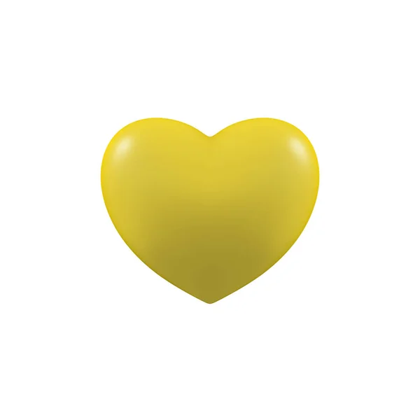 Heart Love Yellow Illustration — Stock Photo, Image