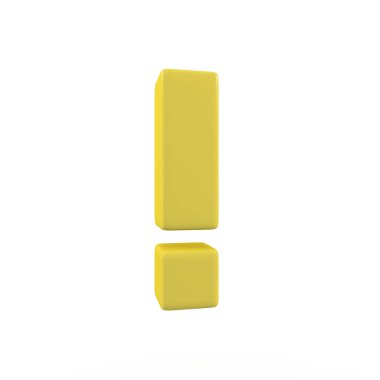 ünlem işareti sarı 3d